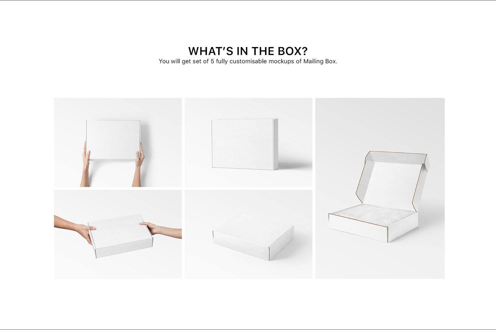 Mailing Box Mockups Set