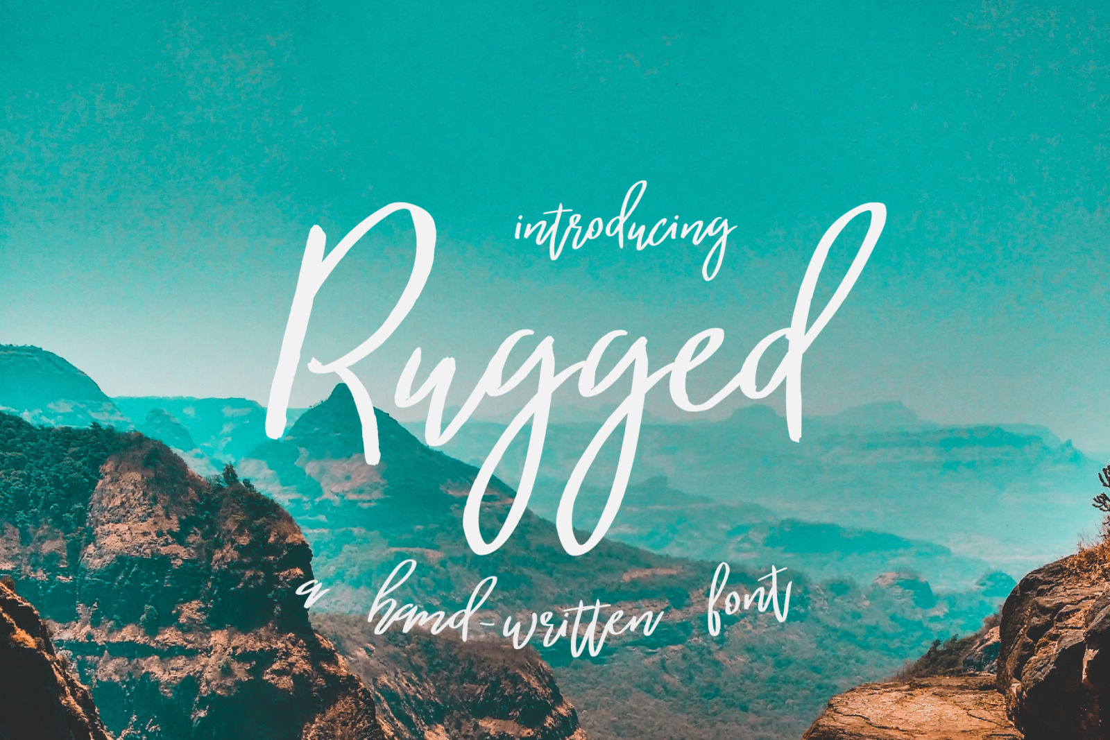 rugged-a-hand-written-font-on-yellow-images-creative-store-65302