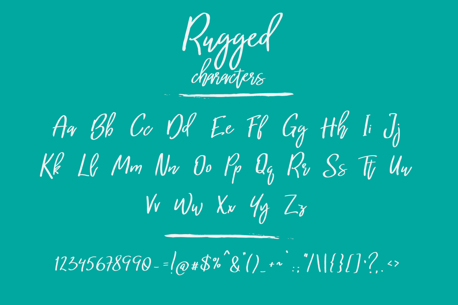 Rugged | a hand-written font