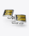 Two Cufflinks with Rectangle Caps Mockup