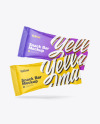 Two Matte Snack Packages Mockup