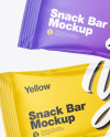 Two Matte Snack Packages Mockup