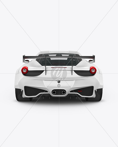 Sport Car Mockup - Back View