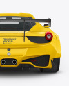 Sport Car Mockup - Back View