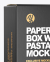 Paper Box with Conchiglie Rigate Pasta Mockup