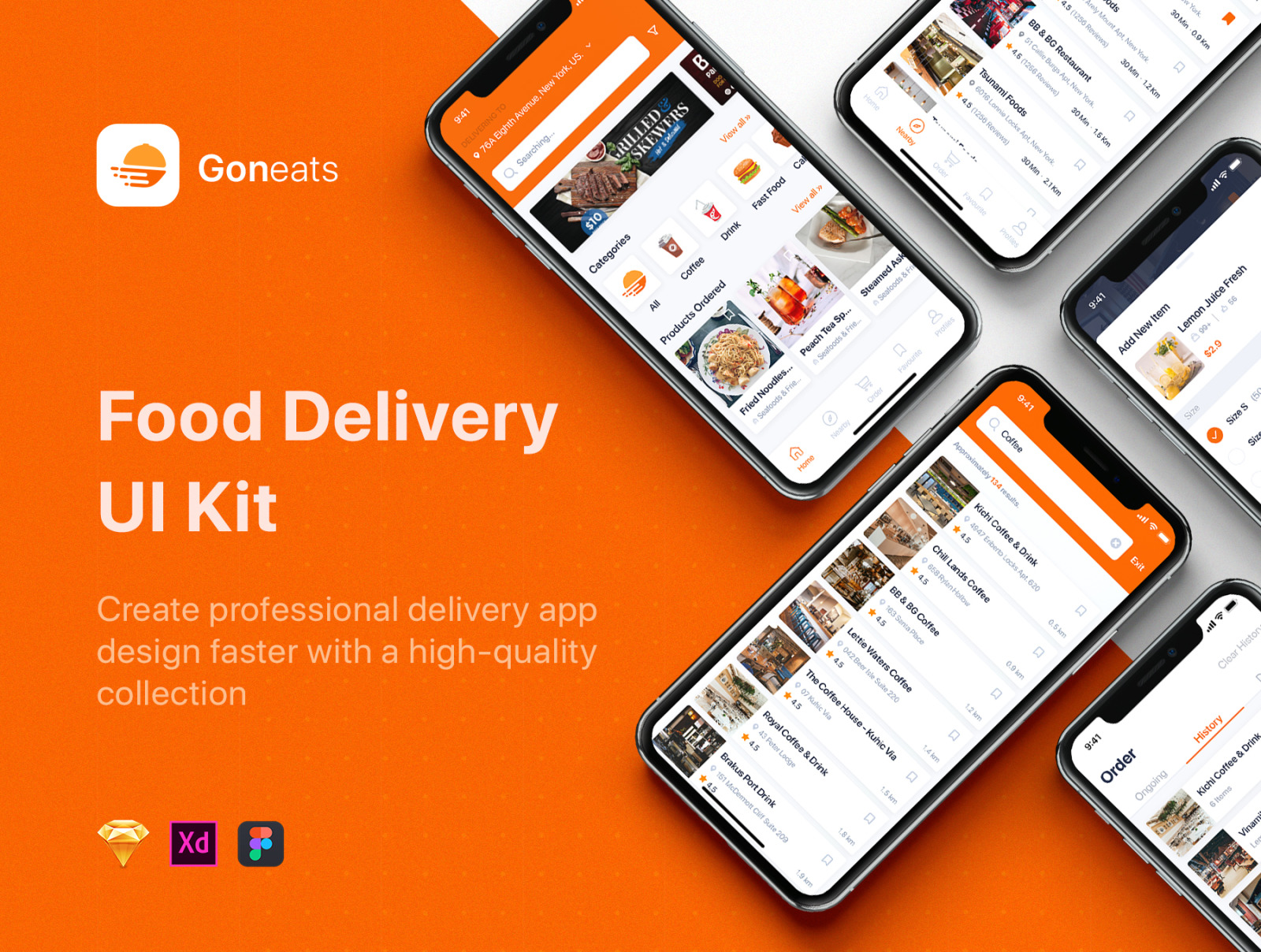 GonEats - Food Delivery UI Kit GonEats - Food Delivery UI Kit