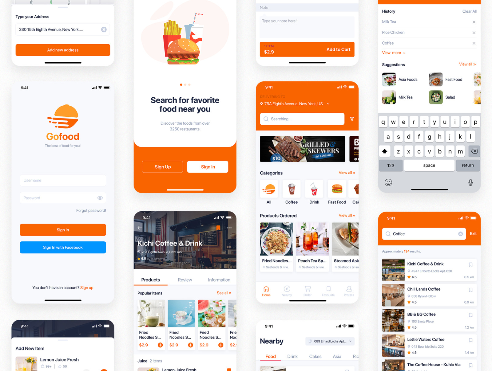 GonEats - Food Delivery UI Kit GonEats - Food Delivery UI Kit