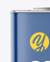 Glossy Square Tin Can Mockup