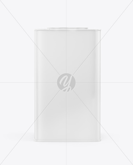 Matte Square Tin Can Mockup