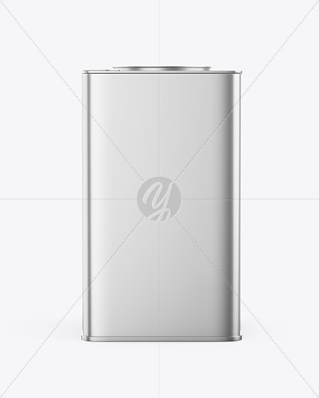 Metallic Square Tin Can Mockup