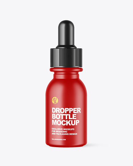 Matte Dropper Bottle Mockup - Bottle mockup