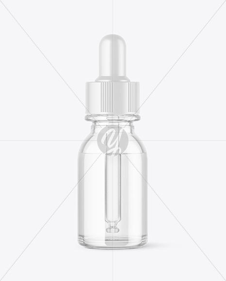 Clear Glass Dropper Bottle Mockup