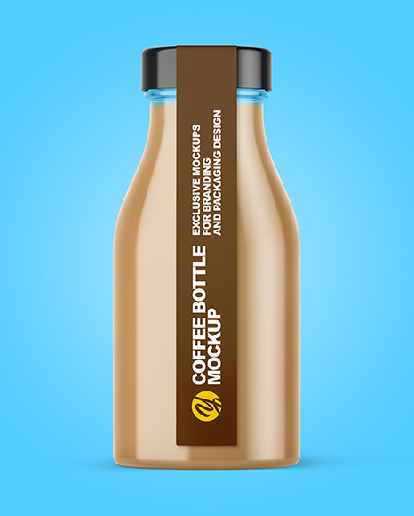 Coffee Bottle with a Tag Mockup