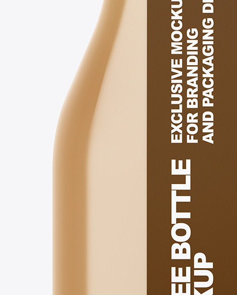 Coffee Bottle with a Tag Mockup