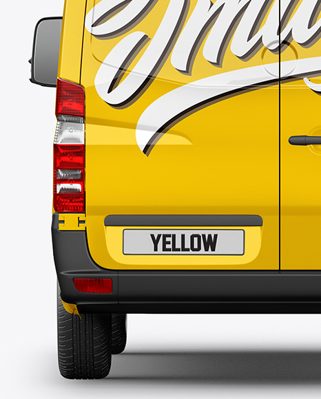 Panel Van Mockup - Back View