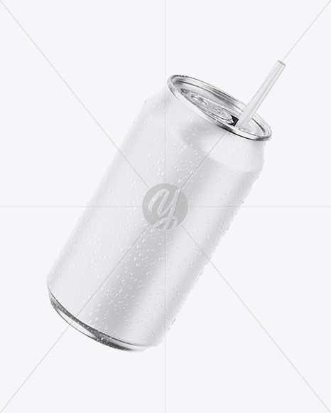 Metallic Can W/ Matte Finish Mockup