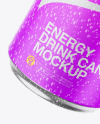 Metallic Can W/ Matte Finish Mockup