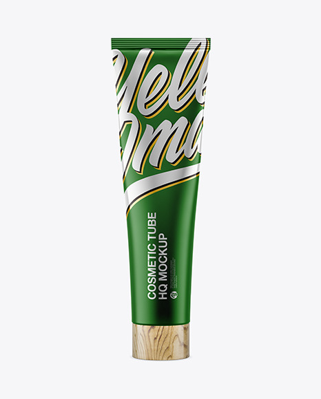 Matte Metall Cosmetic Tube Mockup