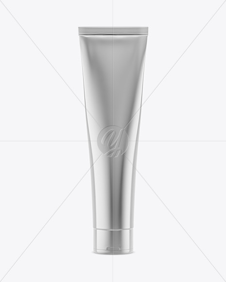 Glossy Metall Cosmetic Tube Mockup