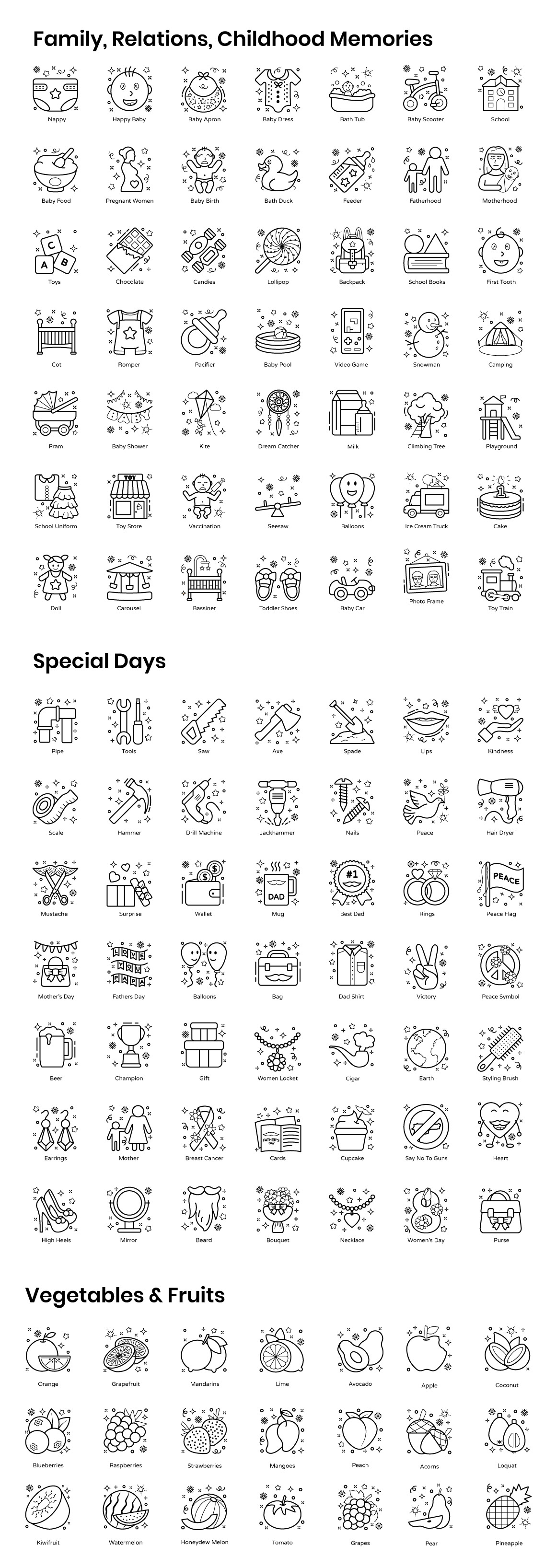 Flat Outline Concepts Flat Outline Concepts
