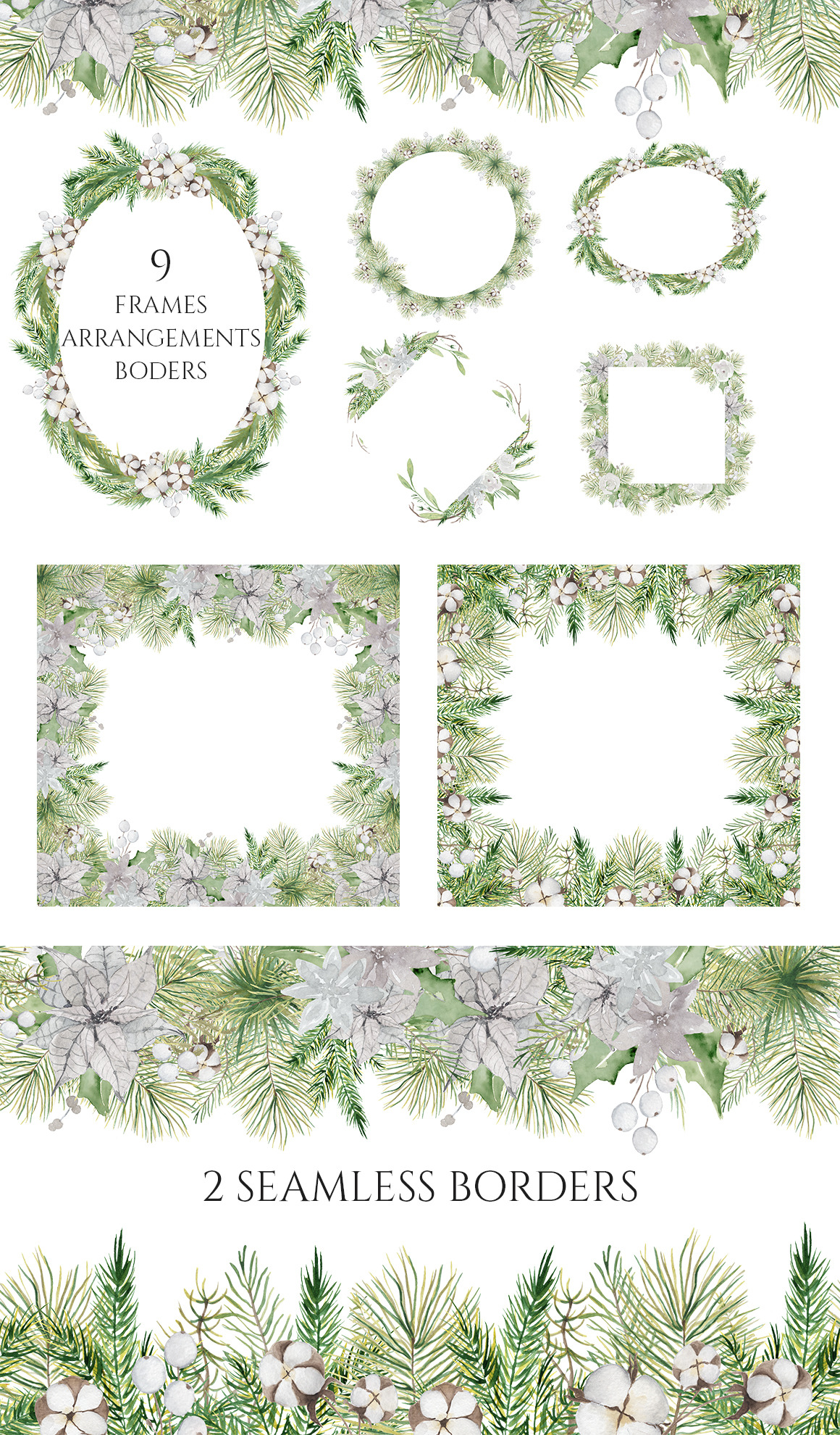 Christmas Watercolor Caracters Christmas Watercolor Caracters