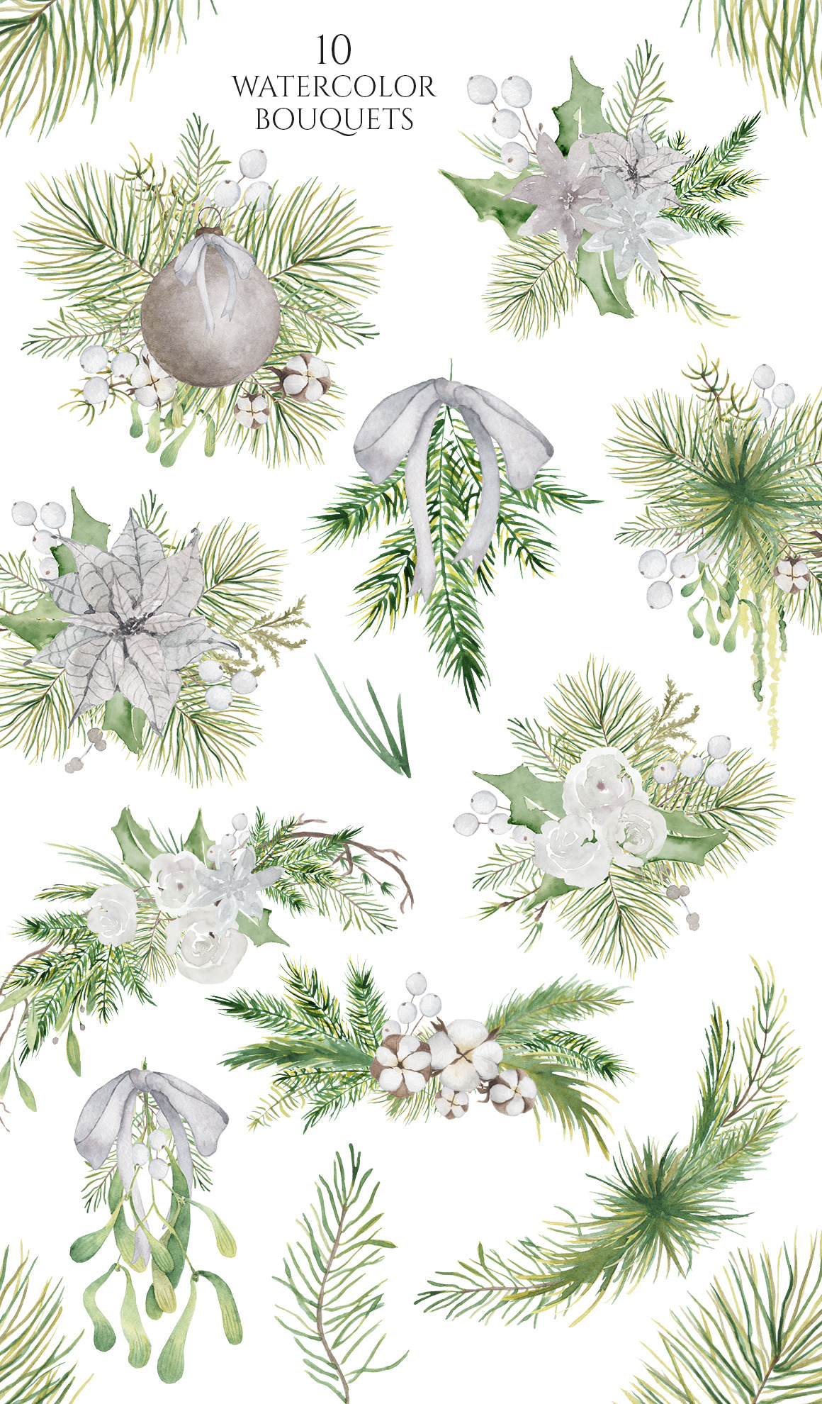 Christmas Watercolor Caracters Christmas Watercolor Caracters