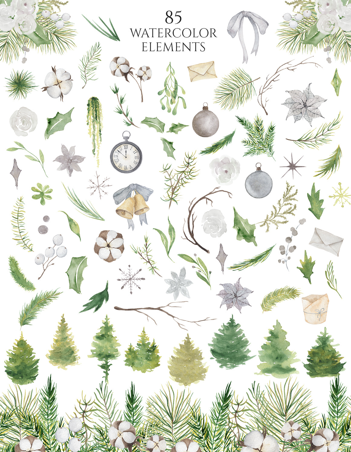 Christmas Watercolor Caracters Christmas Watercolor Caracters