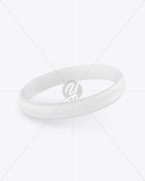 Matte Silicone Wristband Mockup