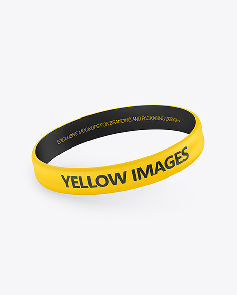 Matte Silicone Wristband Mockup