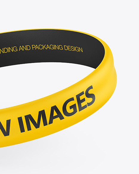 Matte Silicone Wristband Mockup