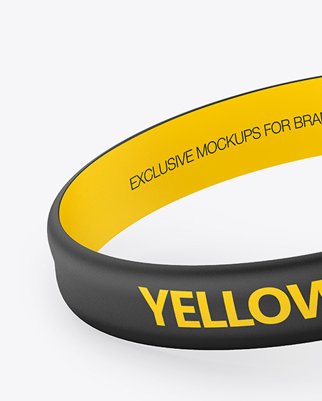 Matte Silicone Wristband Mockup