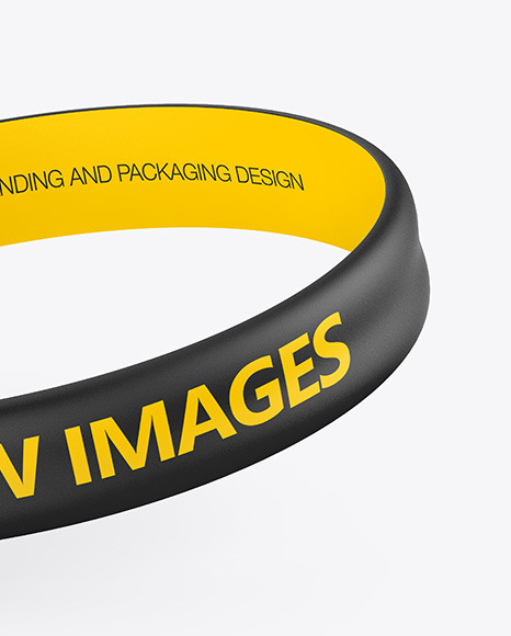 Matte Silicone Wristband Mockup