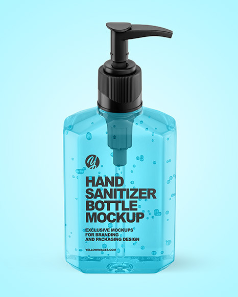 Sanitizing Gel Bottle with Dispenser Mockup