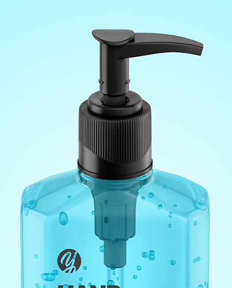 Sanitizing Gel Bottle with Dispenser Mockup