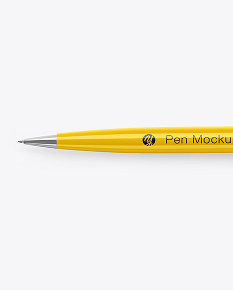 Glossy Pen w/ Metallic Finish Mockup