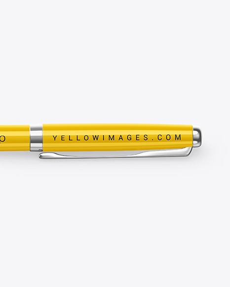 Glossy Pen w/ Metallic Finish Mockup