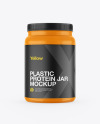 Glossy Protein Jar Mockup