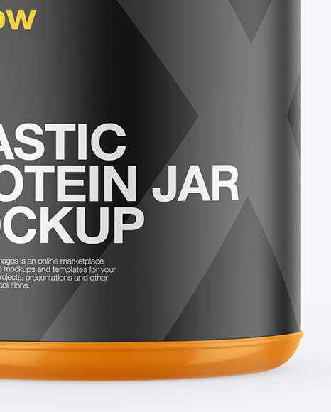 Glossy Protein Jar Mockup