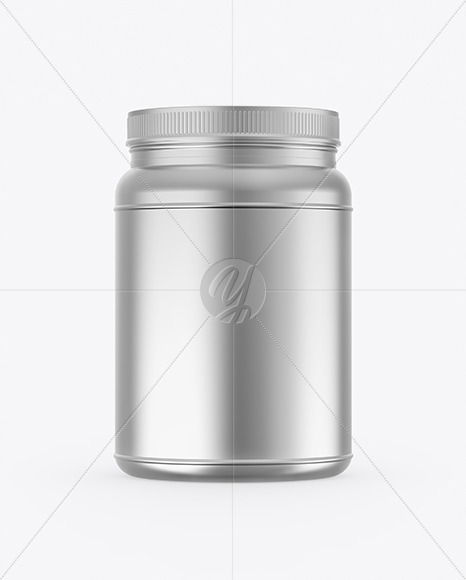 Metallized Protein Jar Mockup