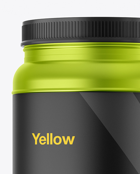 Metallized Protein Jar Mockup