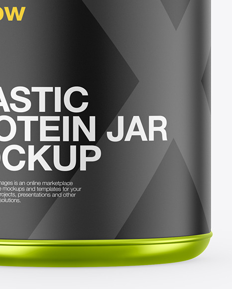 Metallized Protein Jar Mockup