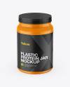 Glossy Protein Jar Mockup