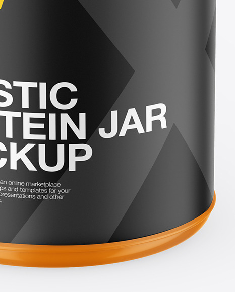 Glossy Protein Jar Mockup