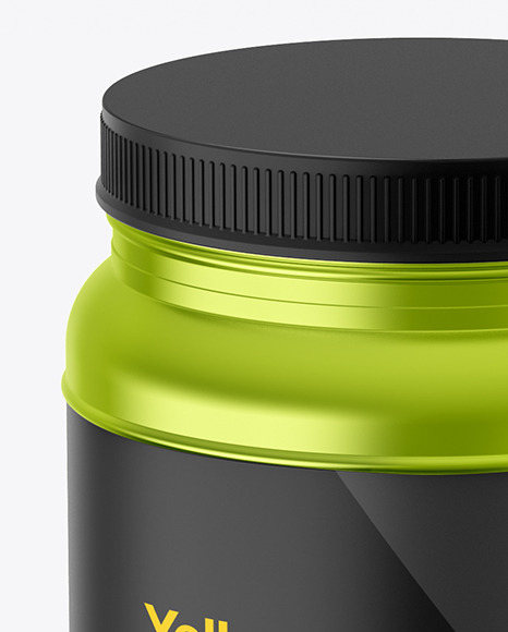 Metallized Protein Jar Mockup