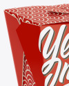 Matte Paper Noodles Box Mockup - Half Side View (High Angle Shot)