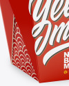 Matte Paper Noodles Box Mockup - Half Side View (High Angle Shot)