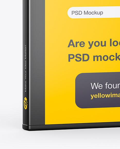 CD Case Mockup - Half Side View