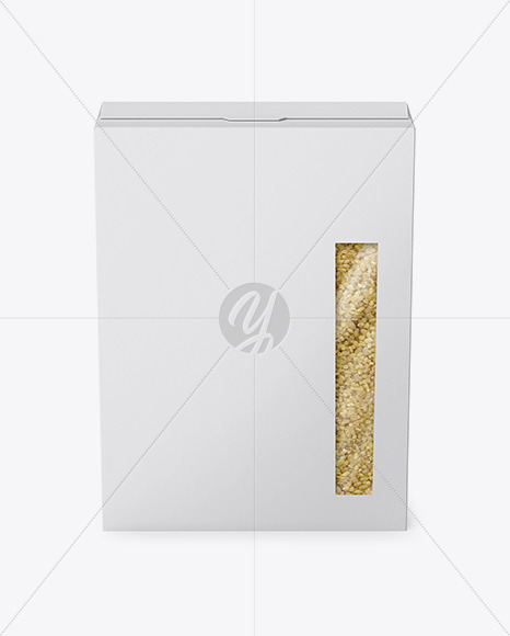 Paper Box with Bulgur wheat Mockup