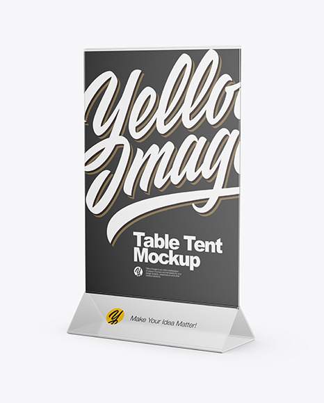 Transparent Table Tent Mockup