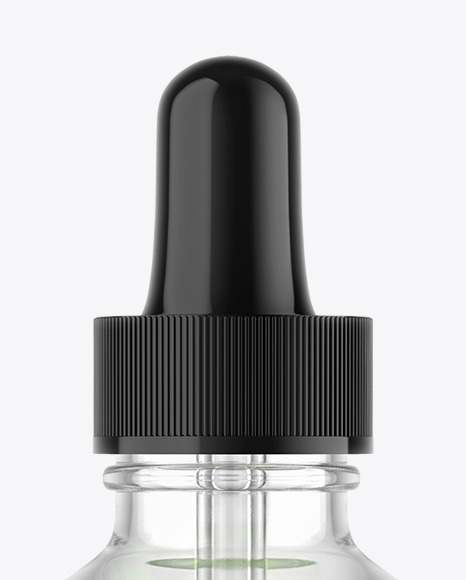 Clear Glass Dropper Bottle Mockup